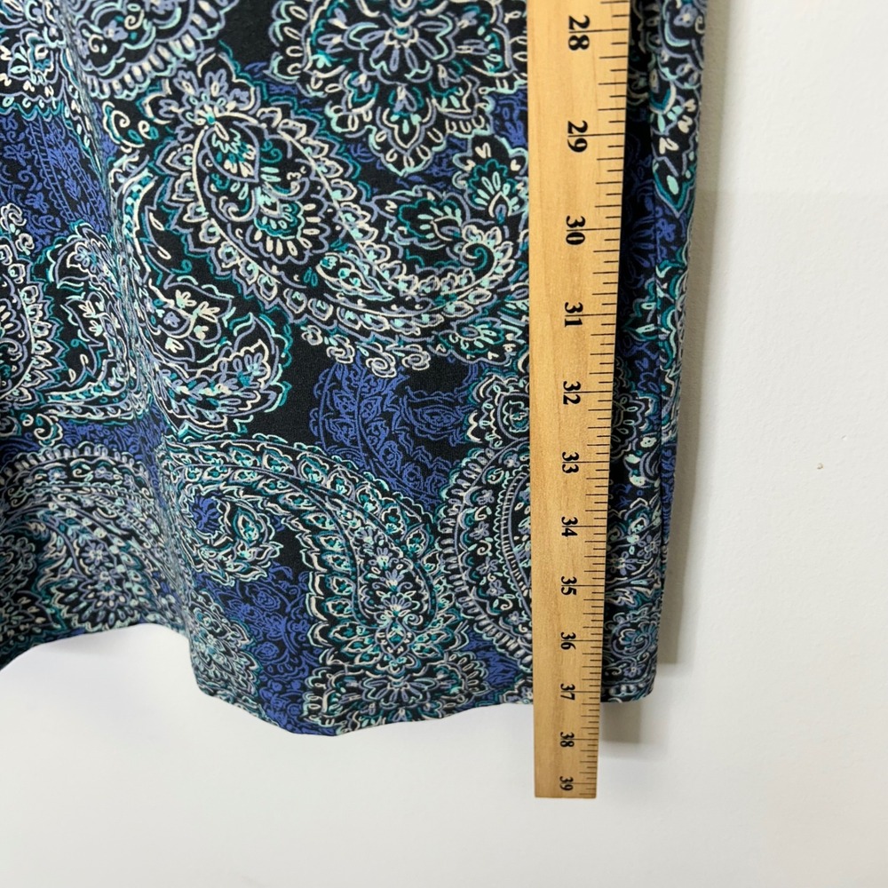 J. Jill Wearever Collection T-Shirt Dress Women's Medium Blue Paisley - Picture 6 of 9